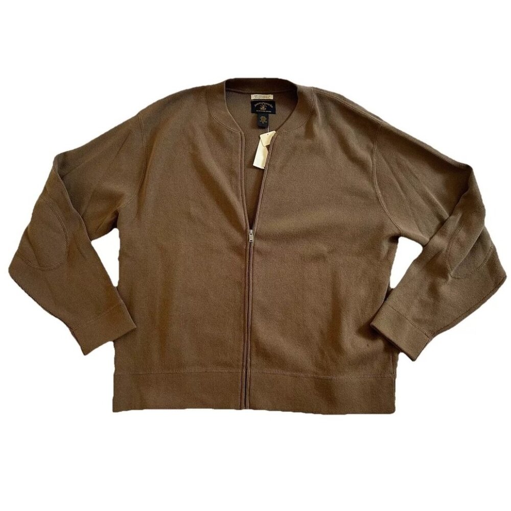 Banana Republic Brown Zip-Up Sweater